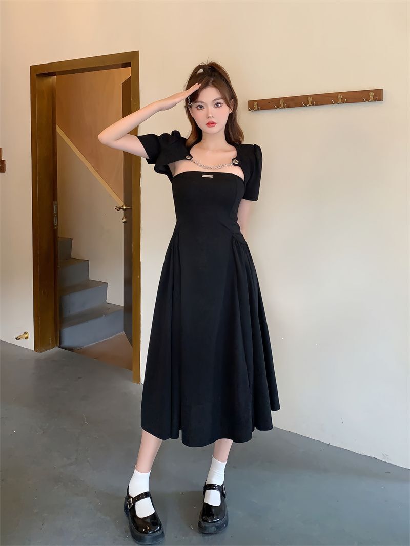 【两件套好质量】坎肩短款开衫抹胸连衣裙套装女夏显瘦盐系两件套