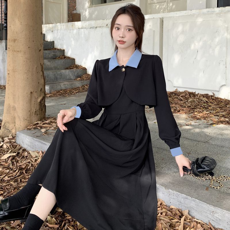 实拍【两件套】大码微胖mm短款外套上衣女百褶a字吊带连衣裙子