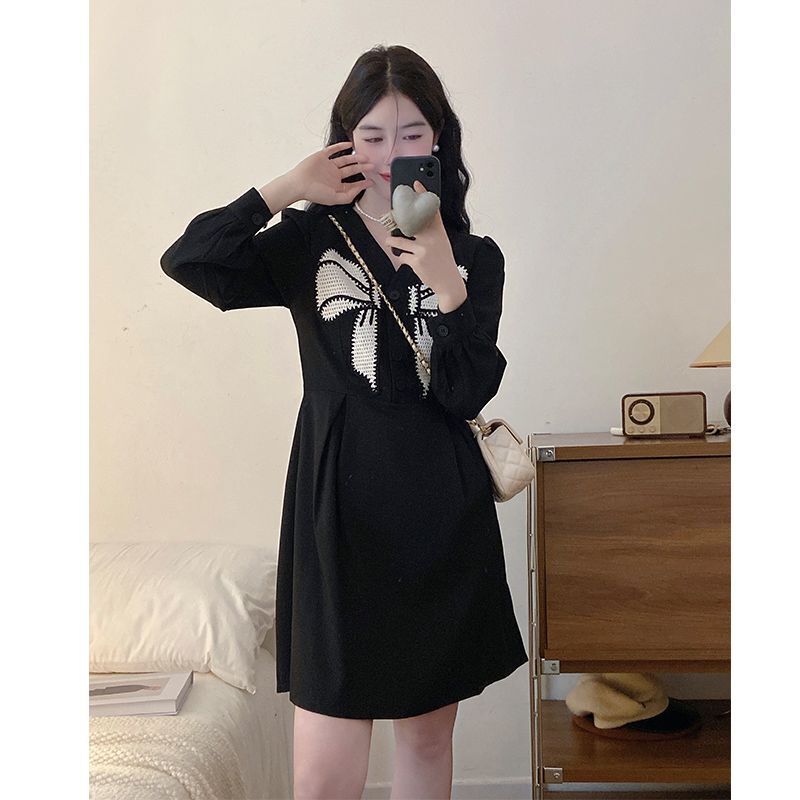 #347实拍 大码女装胖mmV领气质显瘦连衣裙蝴蝶结闺蜜小黑 #347实拍 大码女装胖mmV领气质显瘦连衣裙蝴蝶结闺蜜小黑