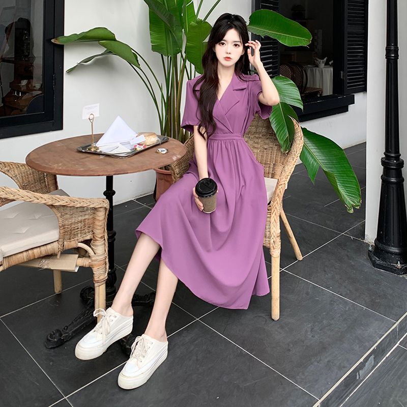 #817【后包领做工】实拍实价新款西装领收腰显瘦口袋设计感连