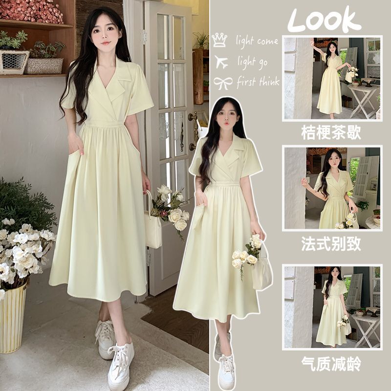 #817【后包领做工】实拍实价新款西装领收腰显瘦口袋设计感连