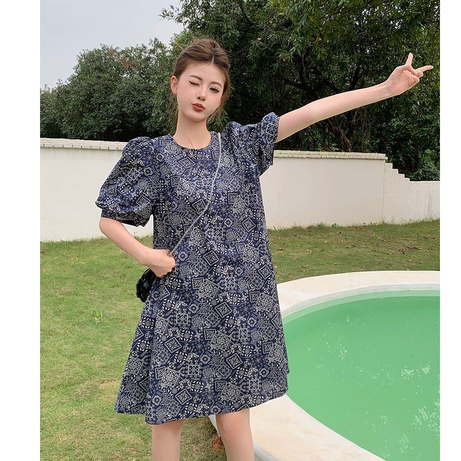 实拍 法式碎花连衣裙2025夏季女新款韩版设计感小众泡泡袖短 实拍 法式碎花连衣裙2025夏季女新款韩版设计感小众泡泡袖短