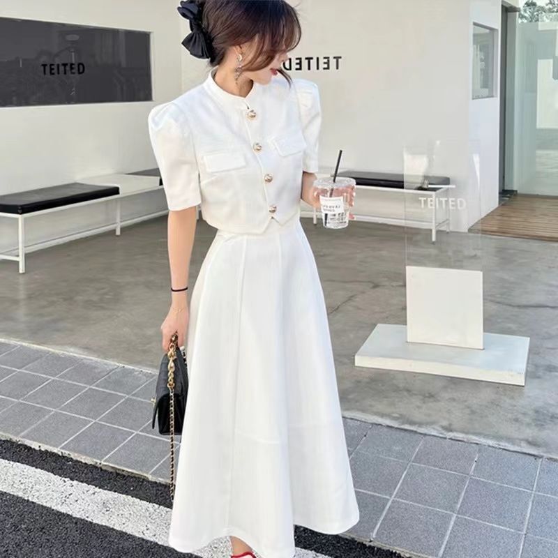 高级感小香风气质洋气套装女夏2025年新款盐系穿搭半身裙两件