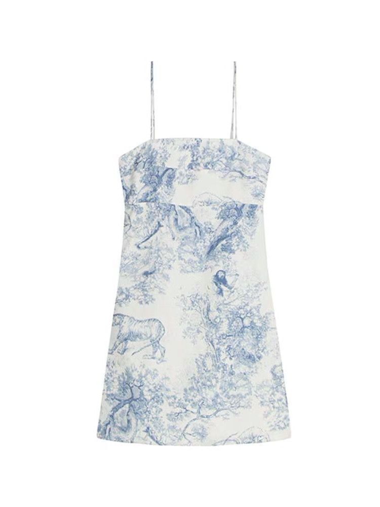 吊带连衣裙赫本风气质小裙子女夏装性感包臀裙半身裙短裙A字裙子