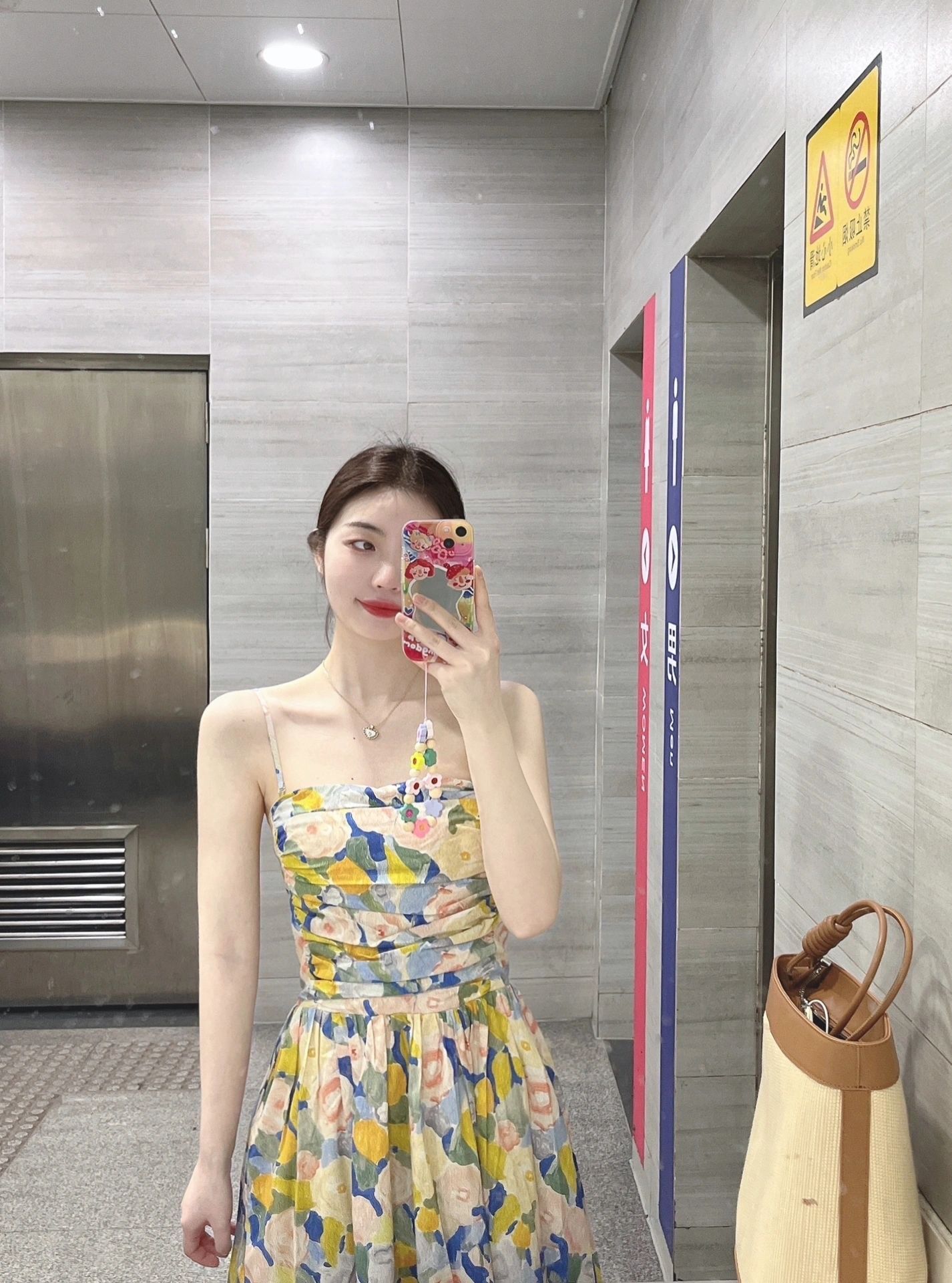 碎花吊带裙夏季油画裙甜美温柔度假风沙滩裙小个子收腰显瘦连衣裙