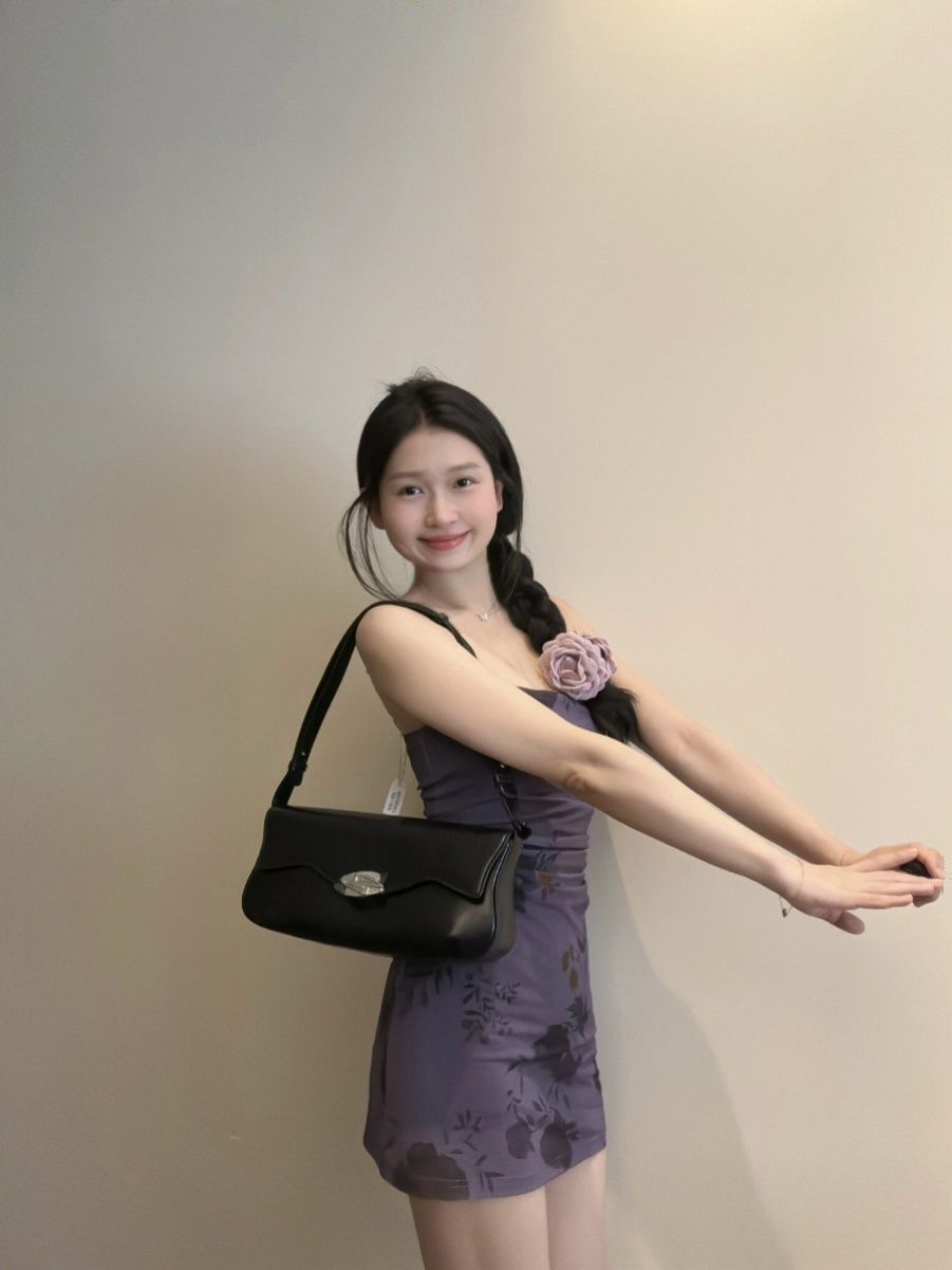 法式印花网纱紫色吊带连衣裙女夏季修身显瘦包臀短裙