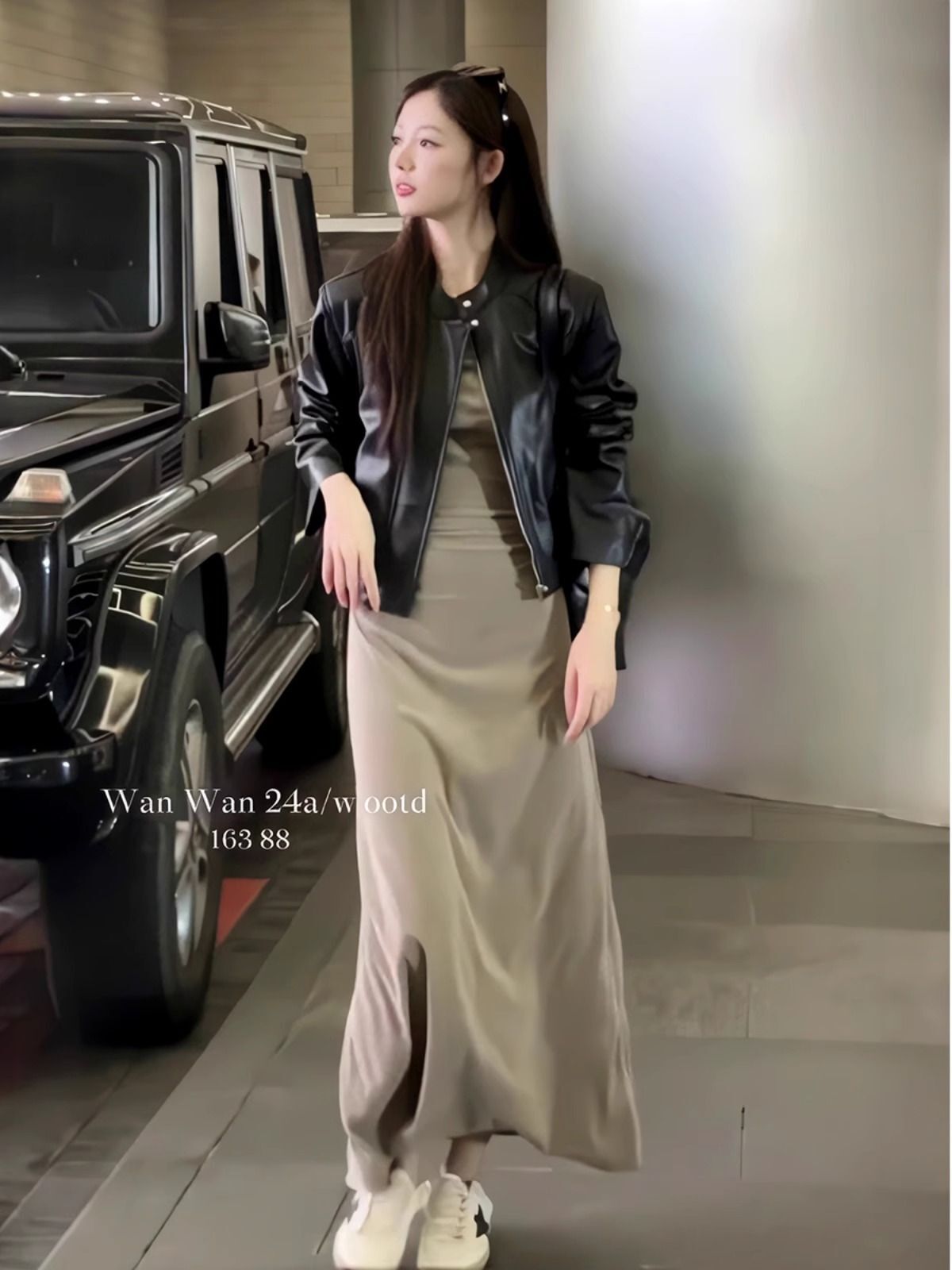 入秋穿搭一整套高级感一字肩针织连衣裙子女秋季2025新款包臀