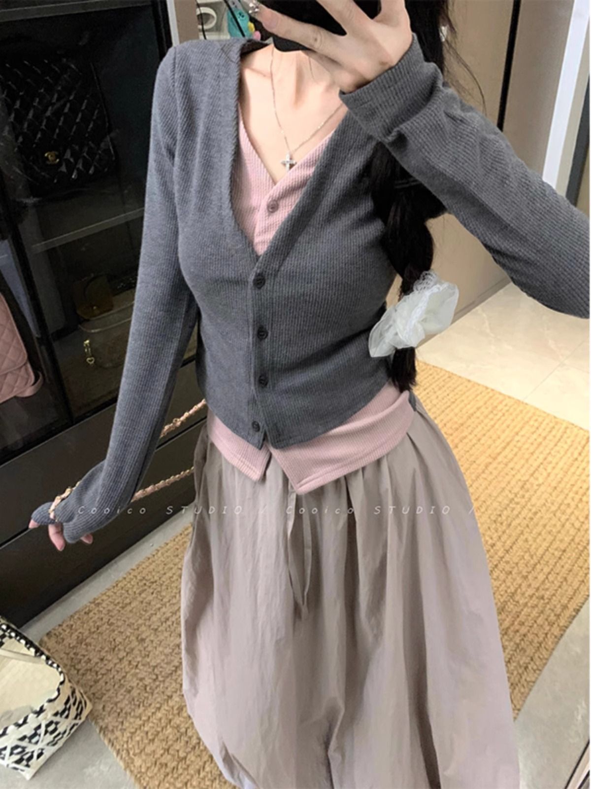 入秋减龄穿搭一整套秋装女2025新款时尚洋气减龄显瘦遮肉两件