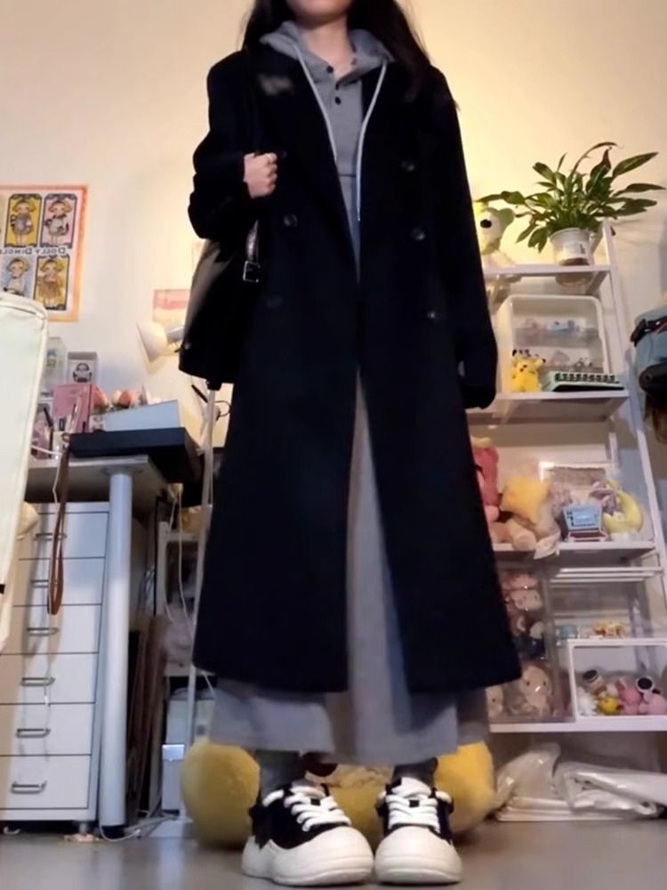 2025早秋新款灰色卫衣连衣裙子女秋冬季大衣内搭打底气质收腰