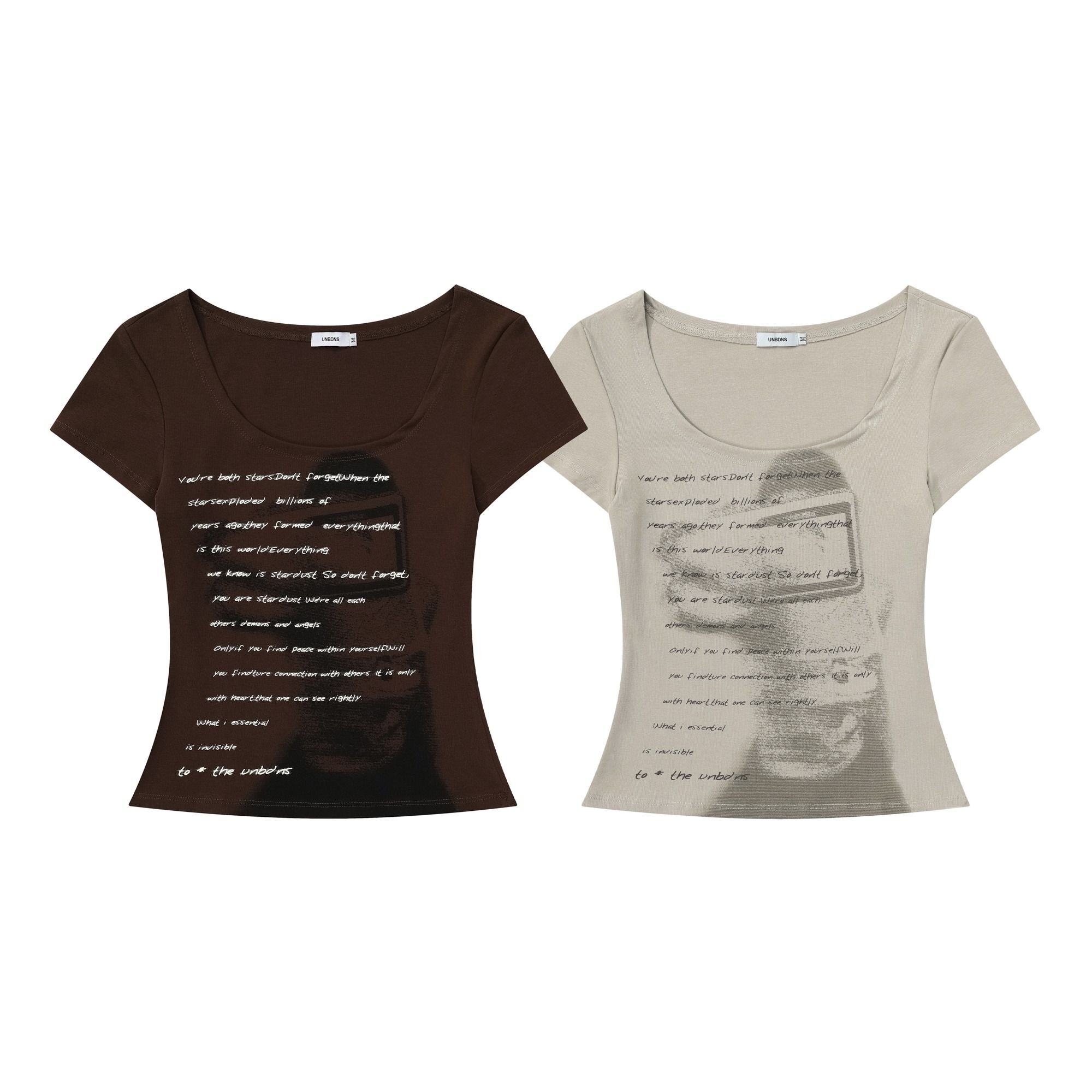 MR 随心裁260克 美式复古U型人影印花女辣妹显瘦小众设计