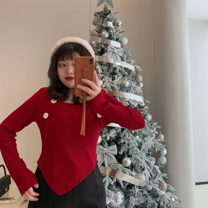 奥黛丽厚本【玛丽珍小衫】设计感内搭不规则打底针织上衣 奥黛丽厚本【玛丽珍小衫】设计感内搭不规则打底针织上衣