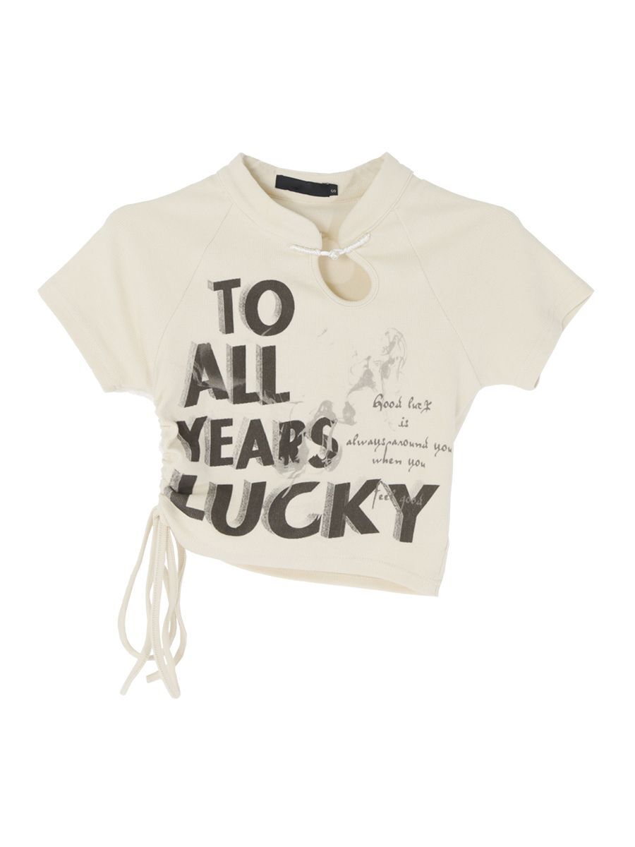 短袖t恤女夏季2024新款短款国风不规则设计感小众辣妹