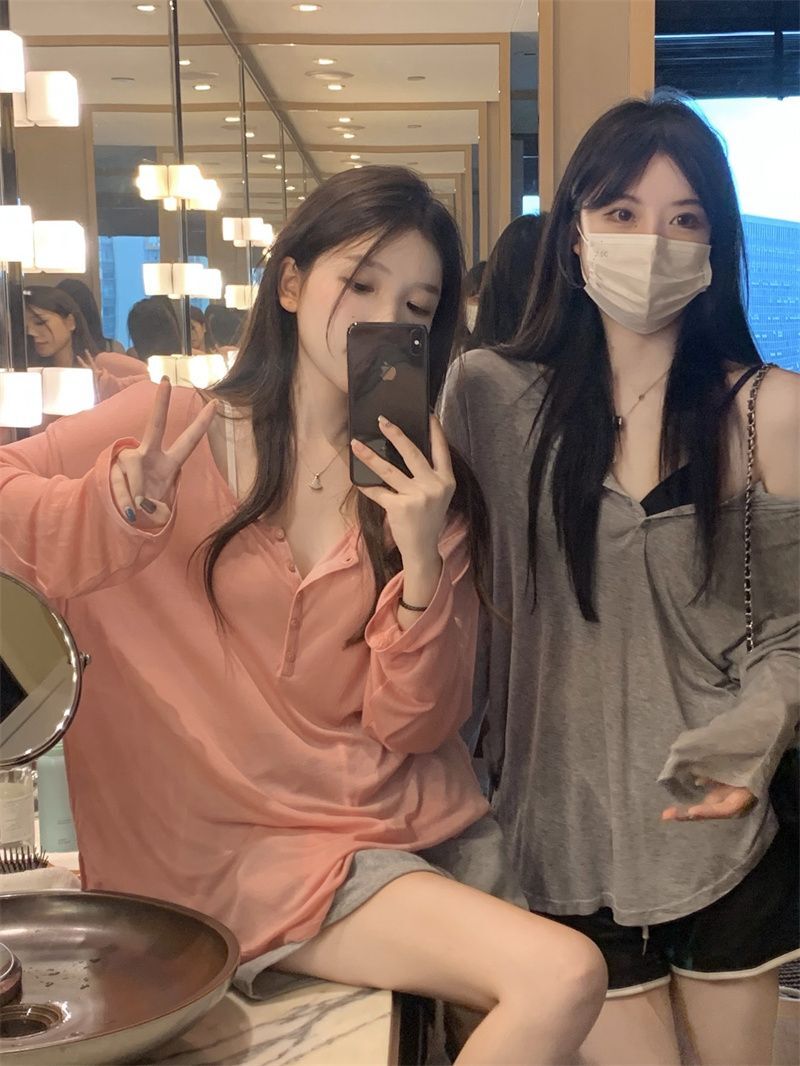 MR 原版面料 韩版百搭小众时尚防晒衫女装秋季休闲宽松显瘦上