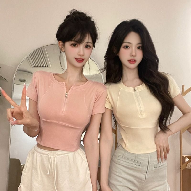 MR 莫代尔人棉260克 甜辣妹圆领正肩短袖t恤女别致独 MR 莫代尔人棉260克 甜辣妹圆领正肩短袖t恤女别致独