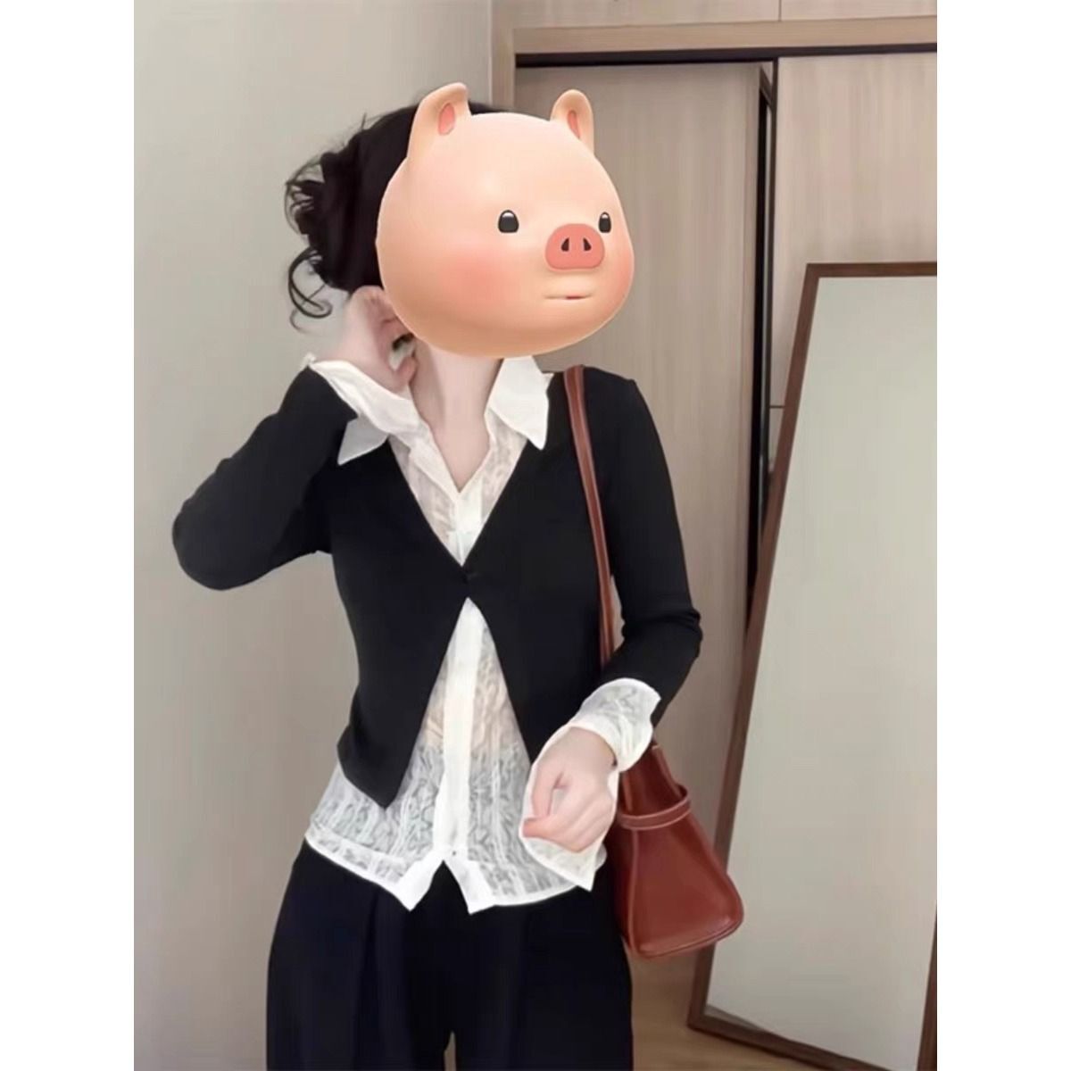 MR【原版做法】法式正肩假两件衬衫女秋季感长袖衬衣遮肉显瘦上 MR【原版做法】法式正肩假两件衬衫女秋季感长袖衬衣遮肉显瘦上