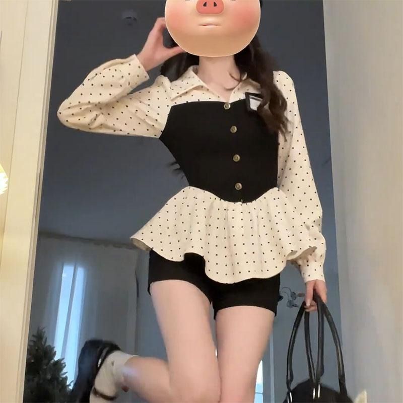 MR【原版面料不掉色】法式气质收腰显瘦长袖衬衫女春季设计感上