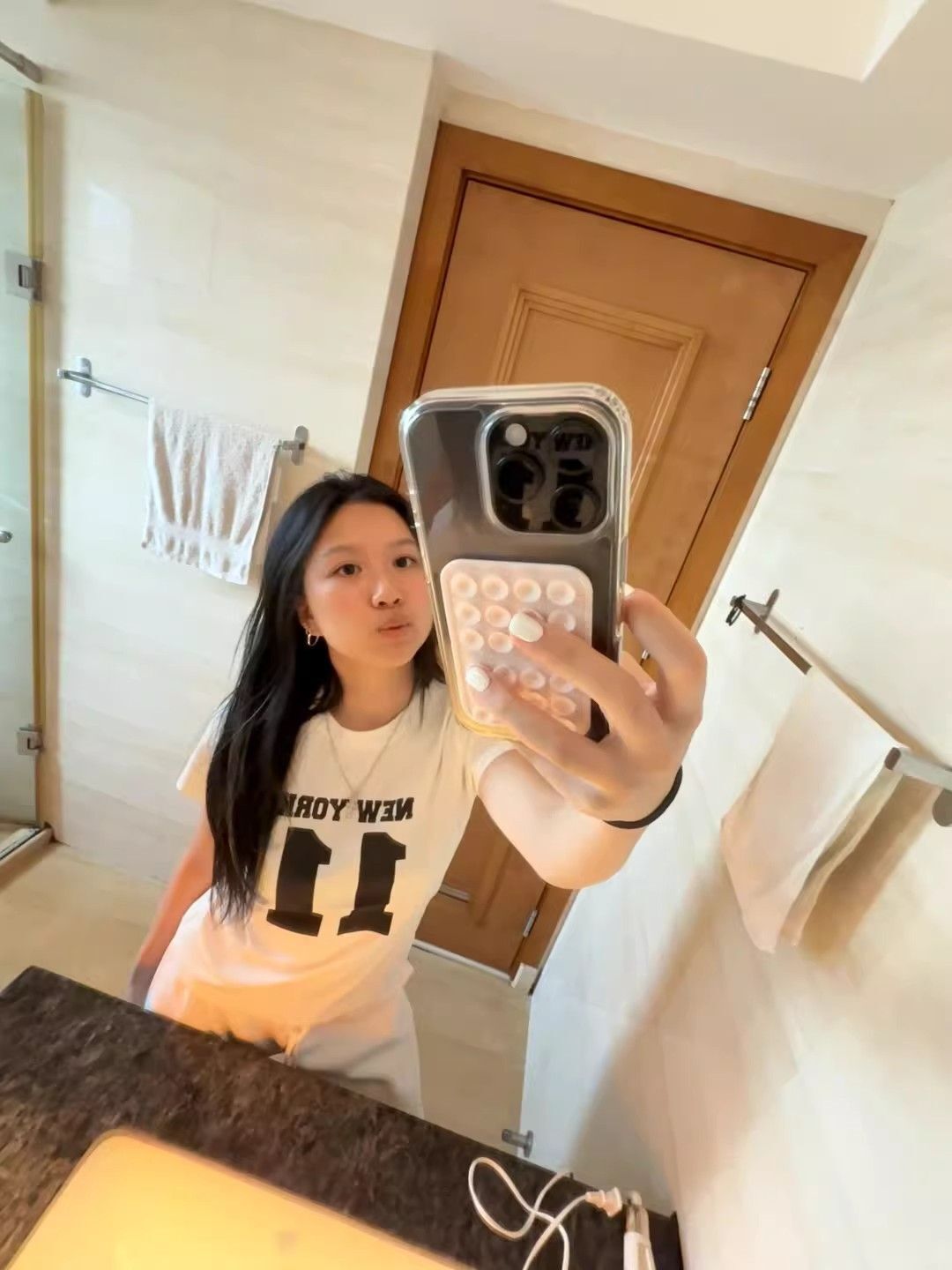 【1*1纯棉 常规款】印花正肩常规短袖 高弹力新款夏季修身显