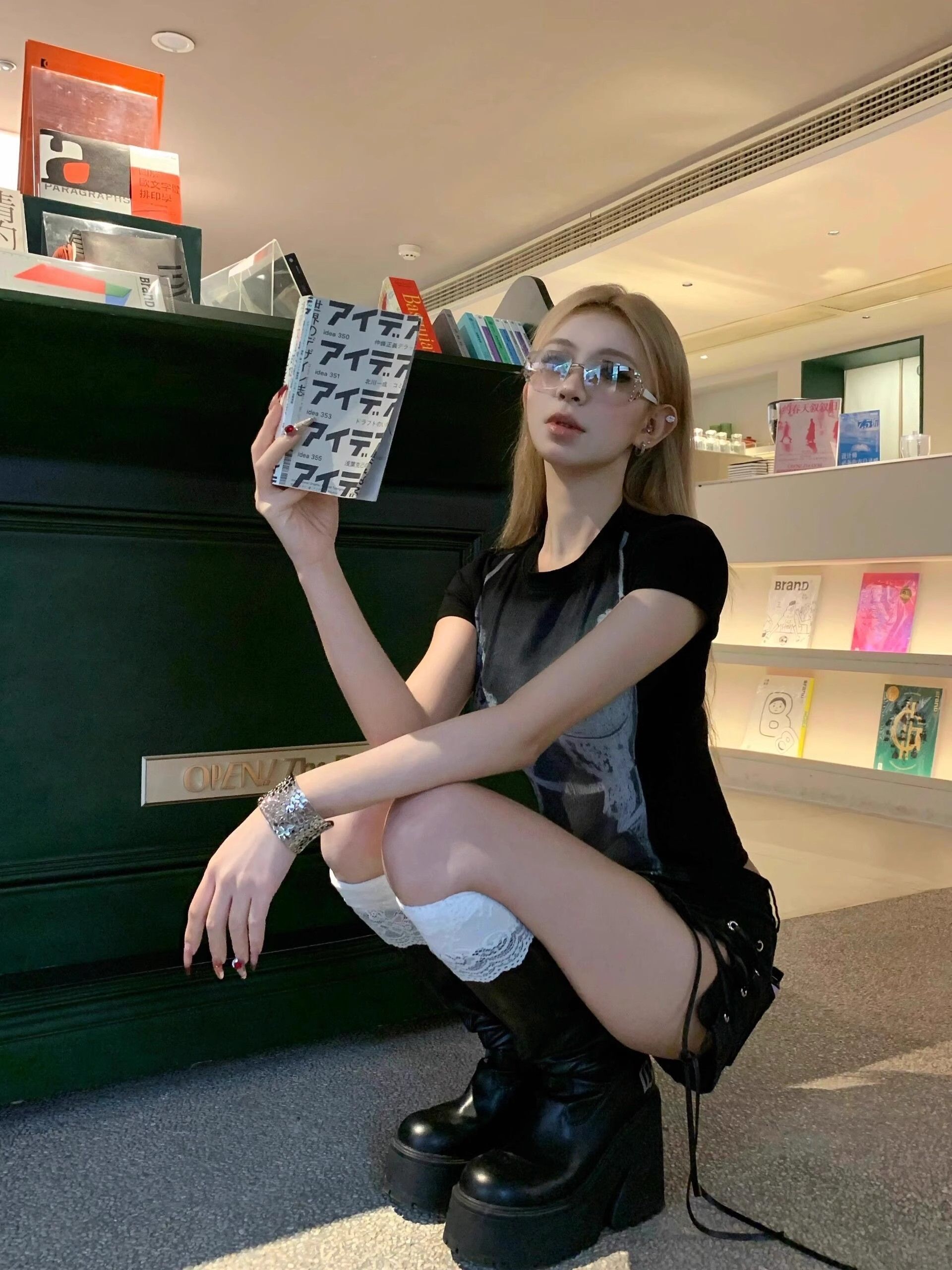 1*1纯棉 高弹力新款夏季短袖短款搭配高腰裤修身显瘦洋气上衣