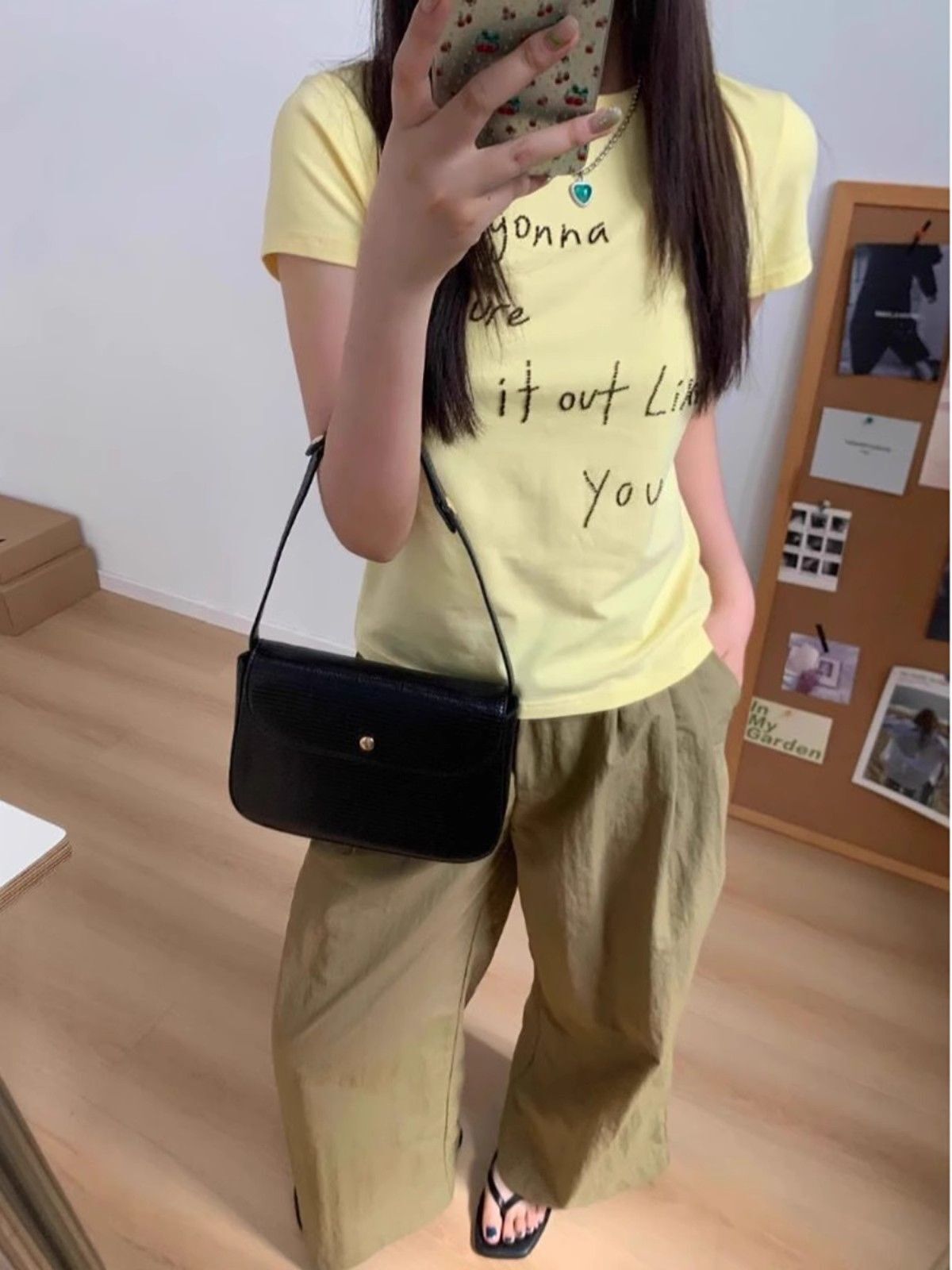 【1*1纯棉 常规款】印花正肩常规短袖 高弹力新款夏季修身显