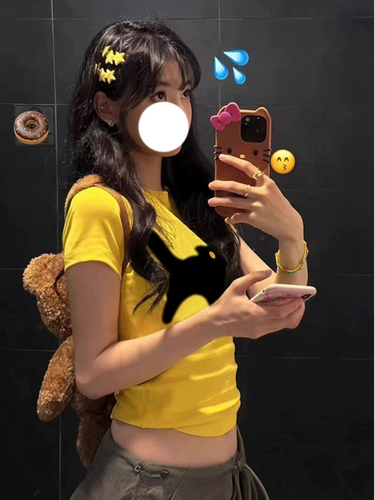 【1*1纯棉 常规款】印花正肩常规短袖 高弹力新款夏季修身显 【1*1纯棉 常规款】印花正肩常规短袖 高弹力新款夏季修身显