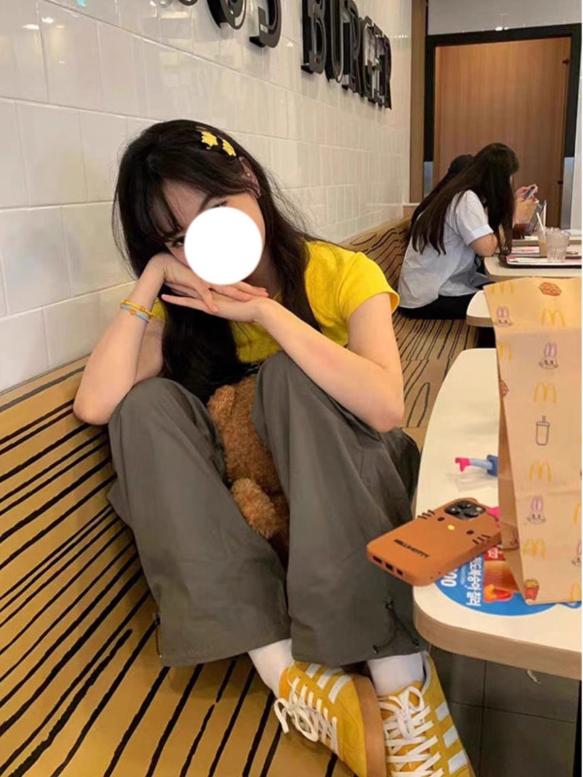 【1*1纯棉 常规款】印花正肩常规短袖 高弹力新款夏季修身显