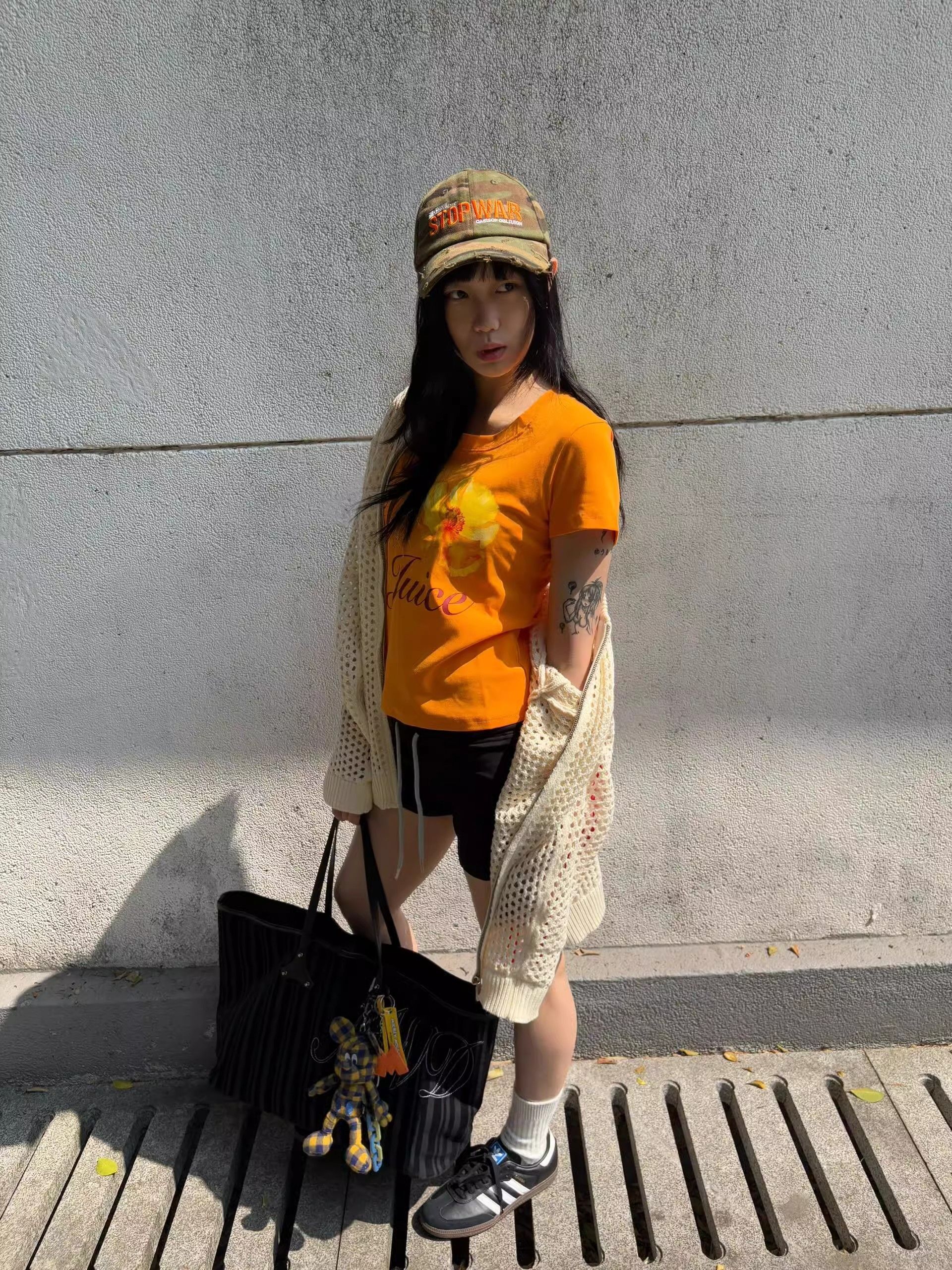 【1*1纯棉 常规款】印花正肩常规短袖 高弹力新款夏季修身显