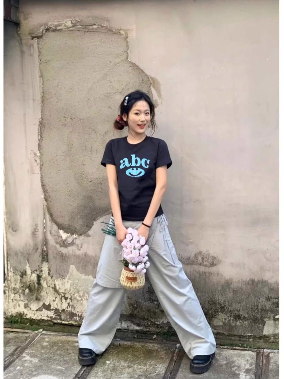 【1*1纯棉 常规款】印花正肩常规短袖 高弹力新款夏季修身显 【1*1纯棉 常规款】印花正肩常规短袖 高弹力新款夏季修身显