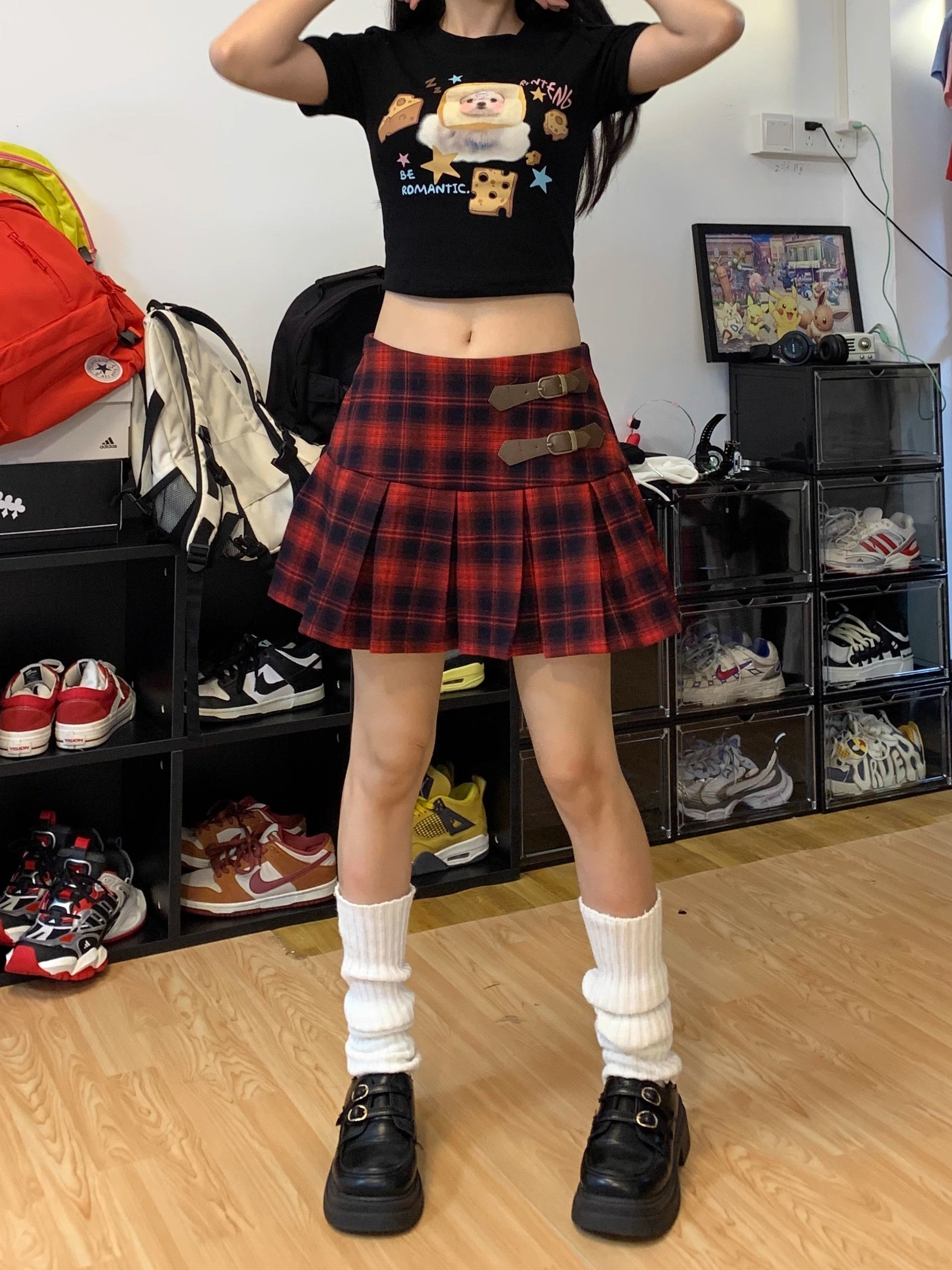 1*1纯棉 高弹力新款夏季短袖短款搭配高腰裤修身显瘦洋气上衣