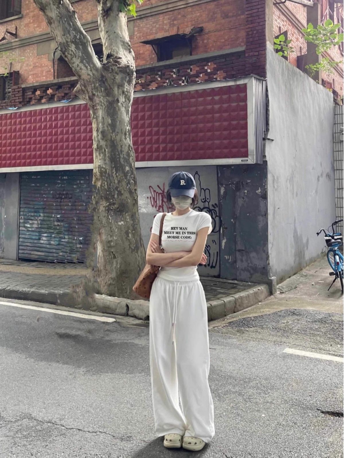 【1*1纯棉 常规款】印花正肩常规短袖 高弹力新款夏季修身显