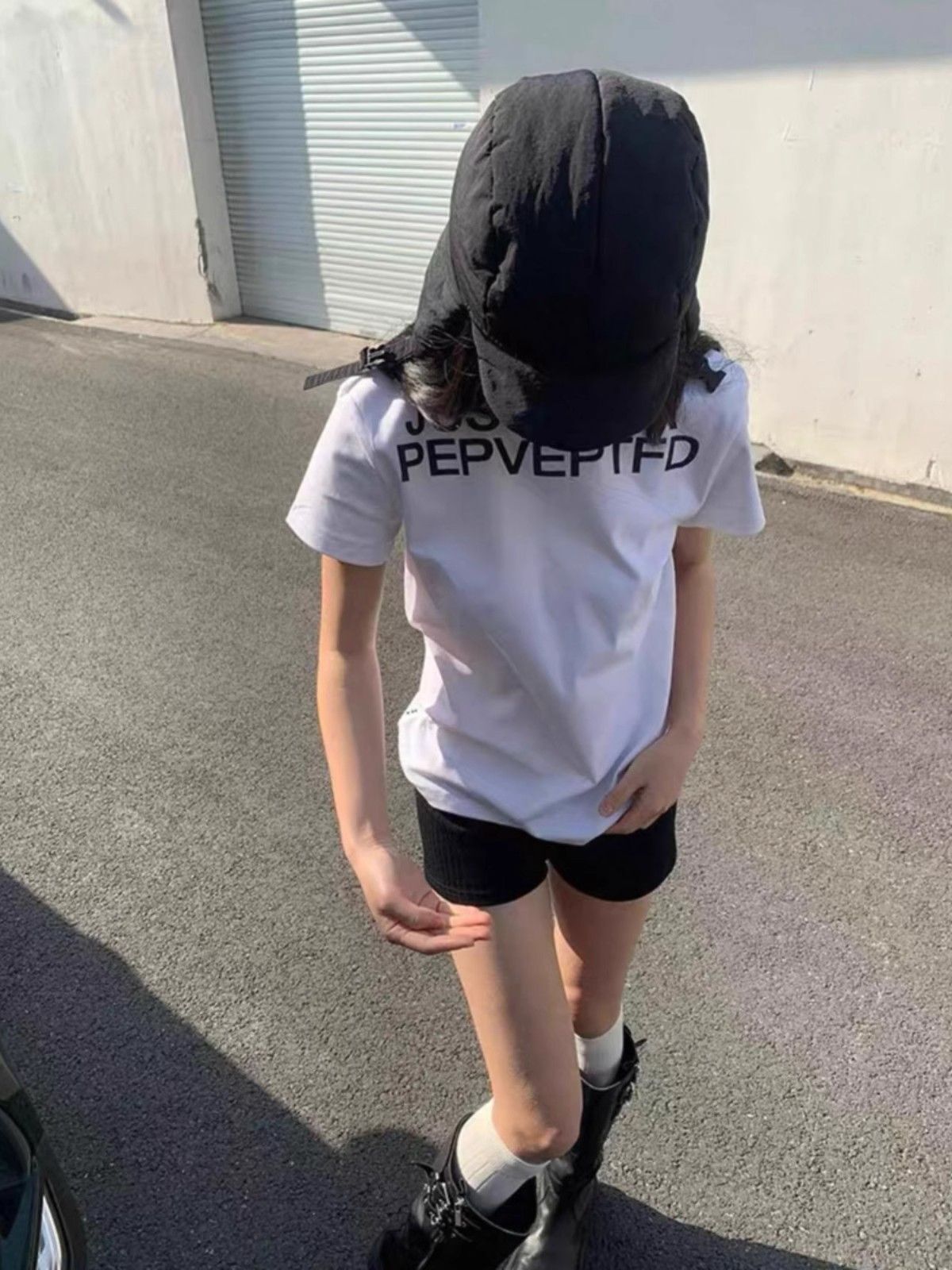 【1*1纯棉 常规款】印花正肩常规短袖 高弹力新款夏季修身显