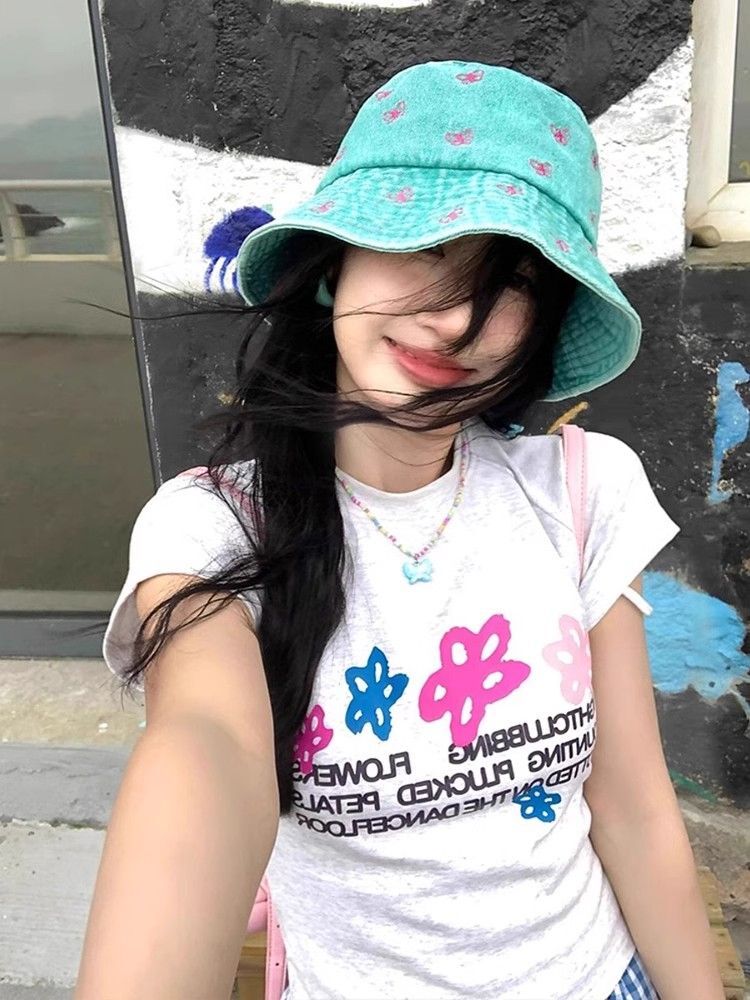 【1*1纯棉 常规款】印花正肩常规短袖 高弹力新款夏季修身显 【1*1纯棉 常规款】印花正肩常规短袖 高弹力新款夏季修身显