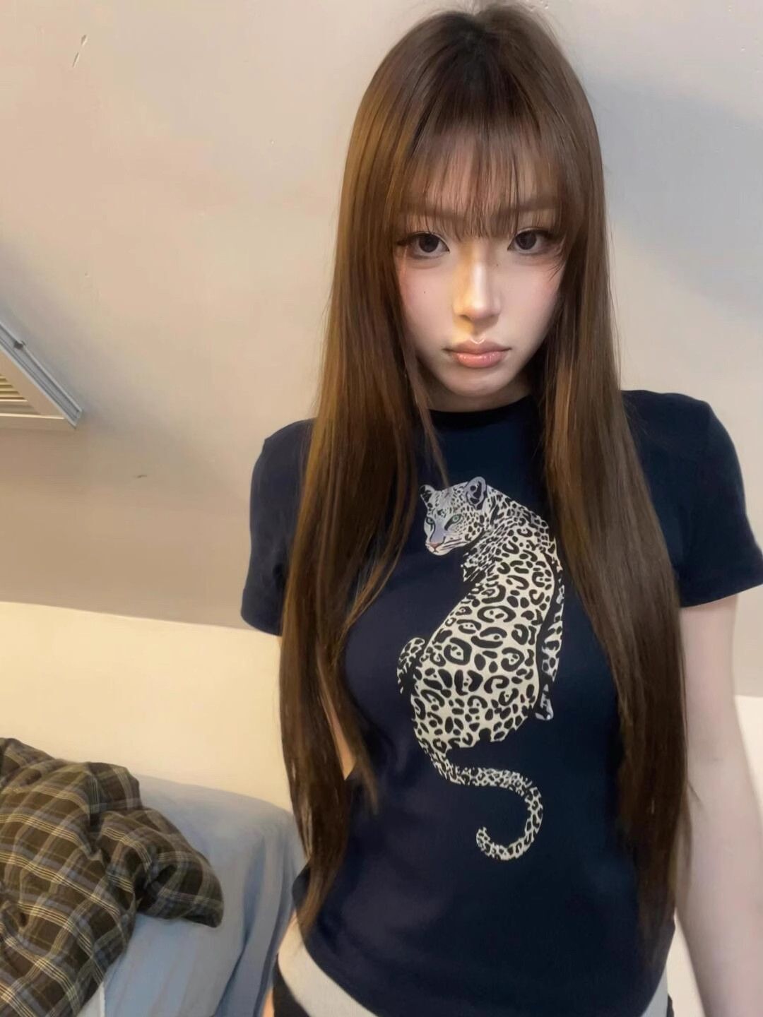 【1*1纯棉 常规款】印花正肩常规短袖 高弹力新款夏季修身显 【1*1纯棉 常规款】印花正肩常规短袖 高弹力新款夏季修身显