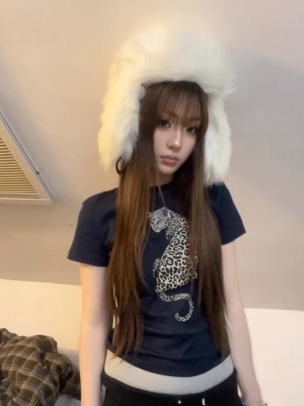 【1*1纯棉 常规款】印花正肩常规短袖 高弹力新款夏季修身显