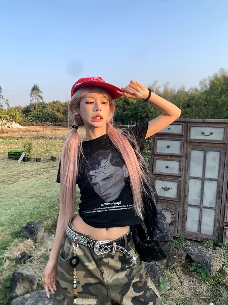 1*1纯棉 高弹力新款夏季短袖短款搭配高腰裤修身显瘦洋气上衣 1*1纯棉 高弹力新款夏季短袖短款搭配高腰裤修身显瘦洋气上衣