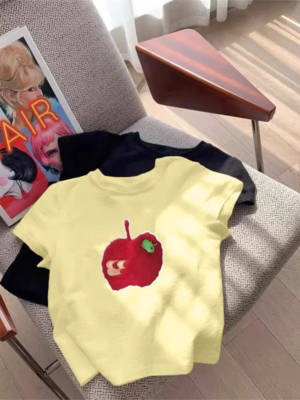 1*1纯棉 高弹力新款夏季短袖短款搭配高腰裤修身显瘦洋气上衣 1*1纯棉 高弹力新款夏季短袖短款搭配高腰裤修身显瘦洋气上衣