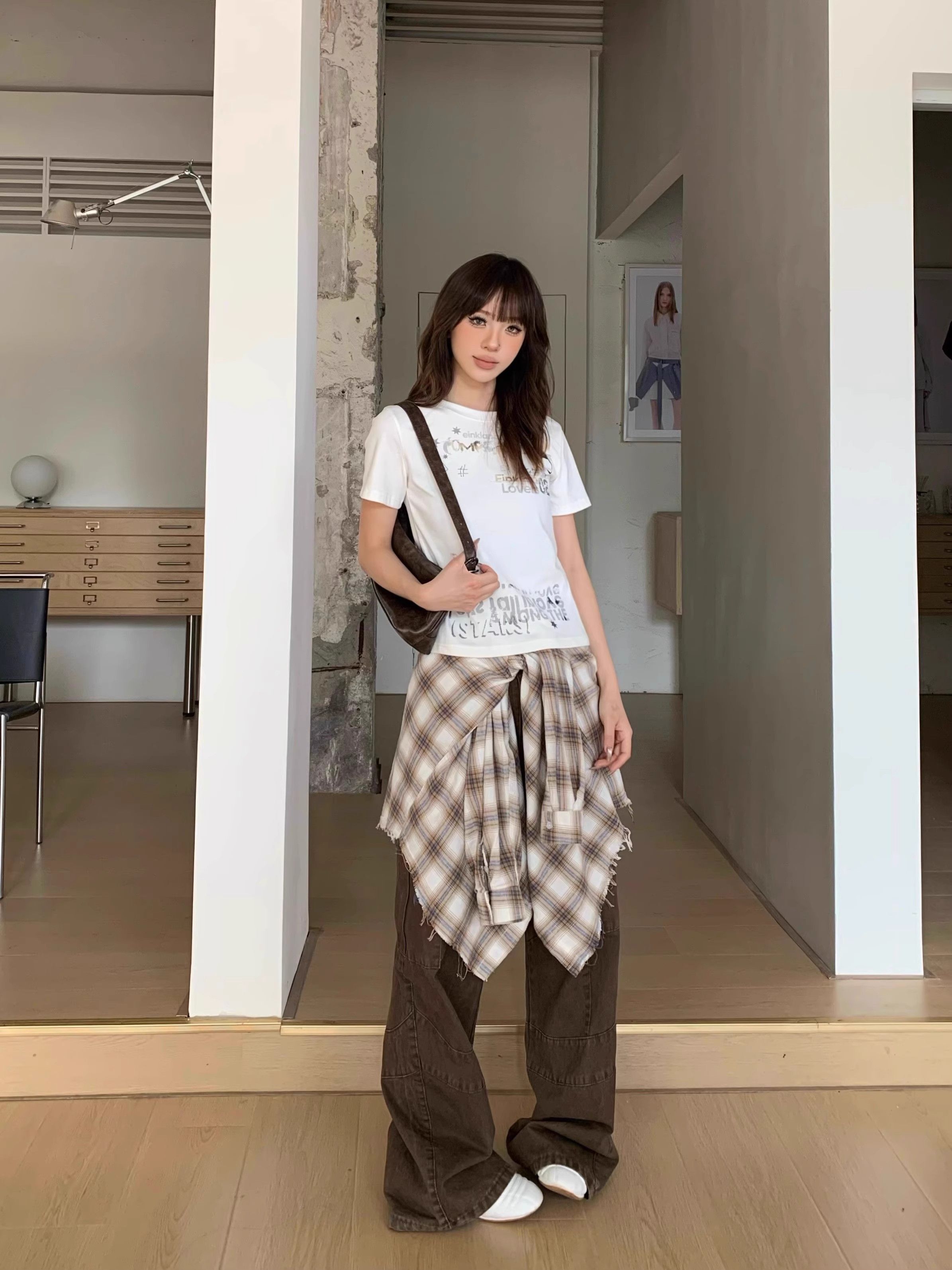 【1*1纯棉 常规款】印花正肩常规短袖 高弹力新款夏季修身显