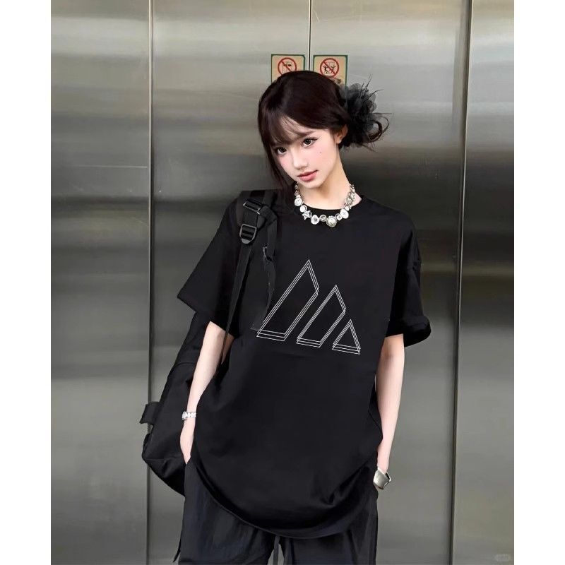 高品质纯棉200克精梳紧密100%棉宽松短袖t恤女