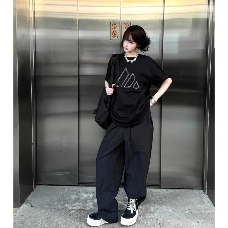 高品质纯棉200克精梳紧密100%棉宽松短袖t恤女