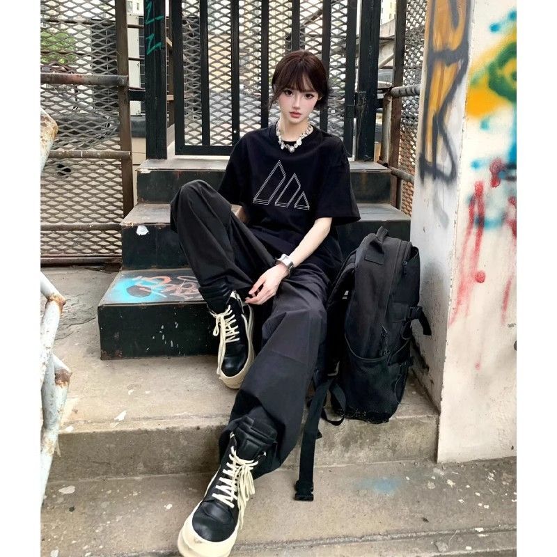 高品质纯棉200克精梳紧密100%棉宽松短袖t恤女