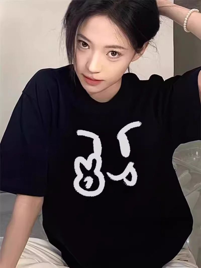 高品质纯棉200克精梳紧密100%棉宽松短袖t恤女