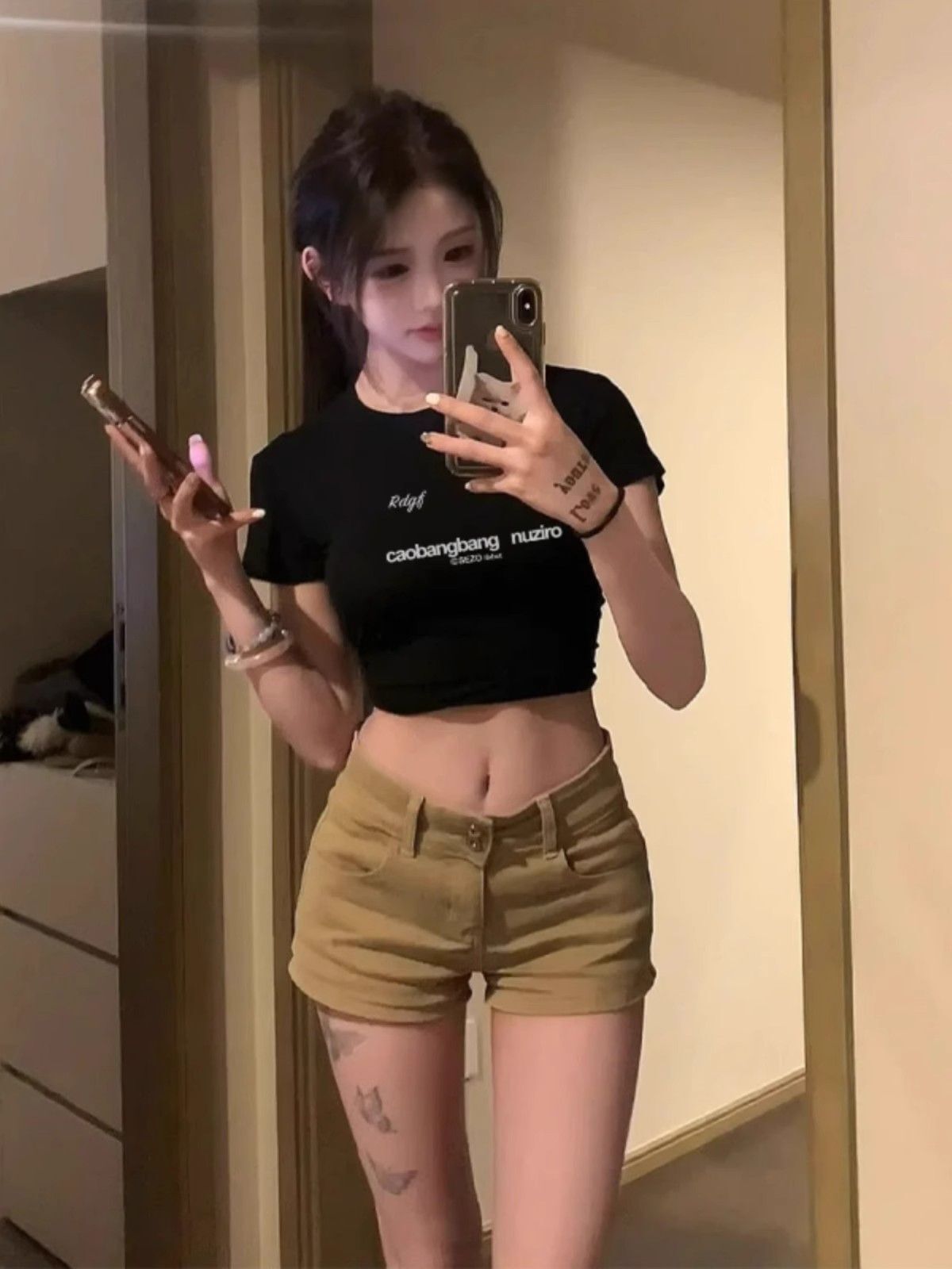 1*1纯棉 高弹力新款夏季短袖短款搭配高腰裤修身显瘦洋气上衣 1*1纯棉 高弹力新款夏季短袖短款搭配高腰裤修身显瘦洋气上衣