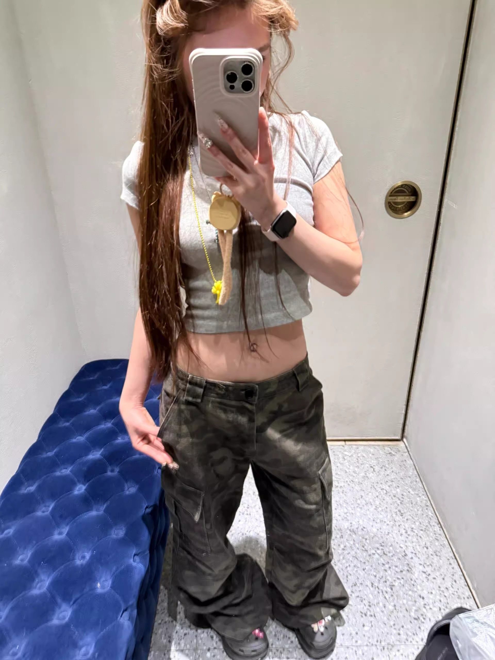 1*1纯棉 高弹力新款夏季短袖短款搭配高腰裤修身显瘦洋气上衣