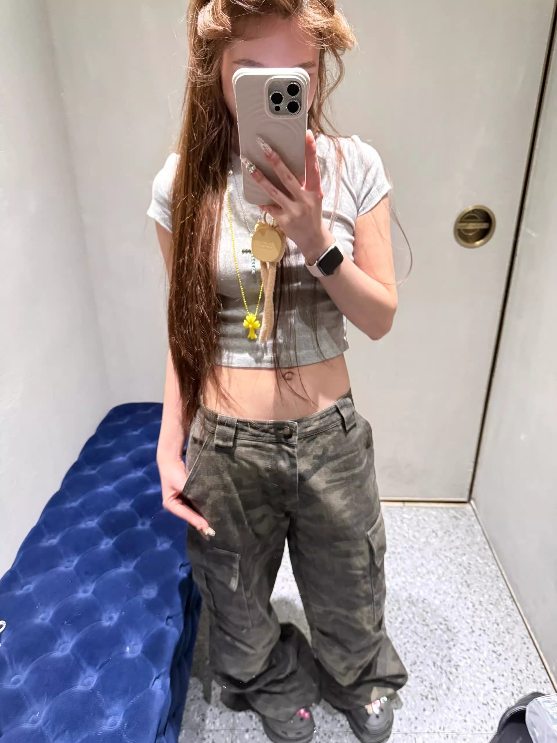 1*1纯棉 高弹力新款夏季短袖短款搭配高腰裤修身显瘦洋气上衣