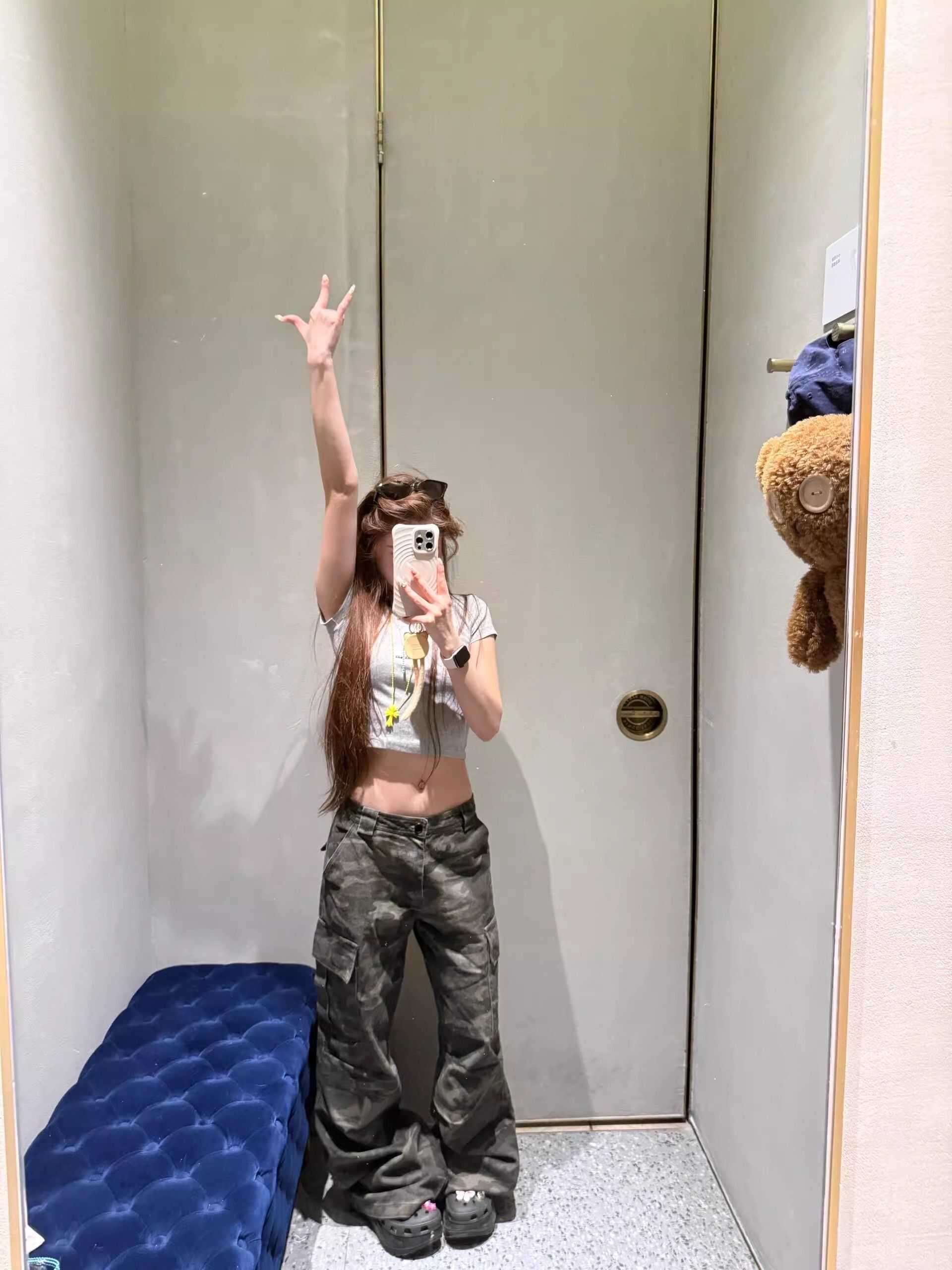 1*1纯棉 高弹力新款夏季短袖短款搭配高腰裤修身显瘦洋气上衣