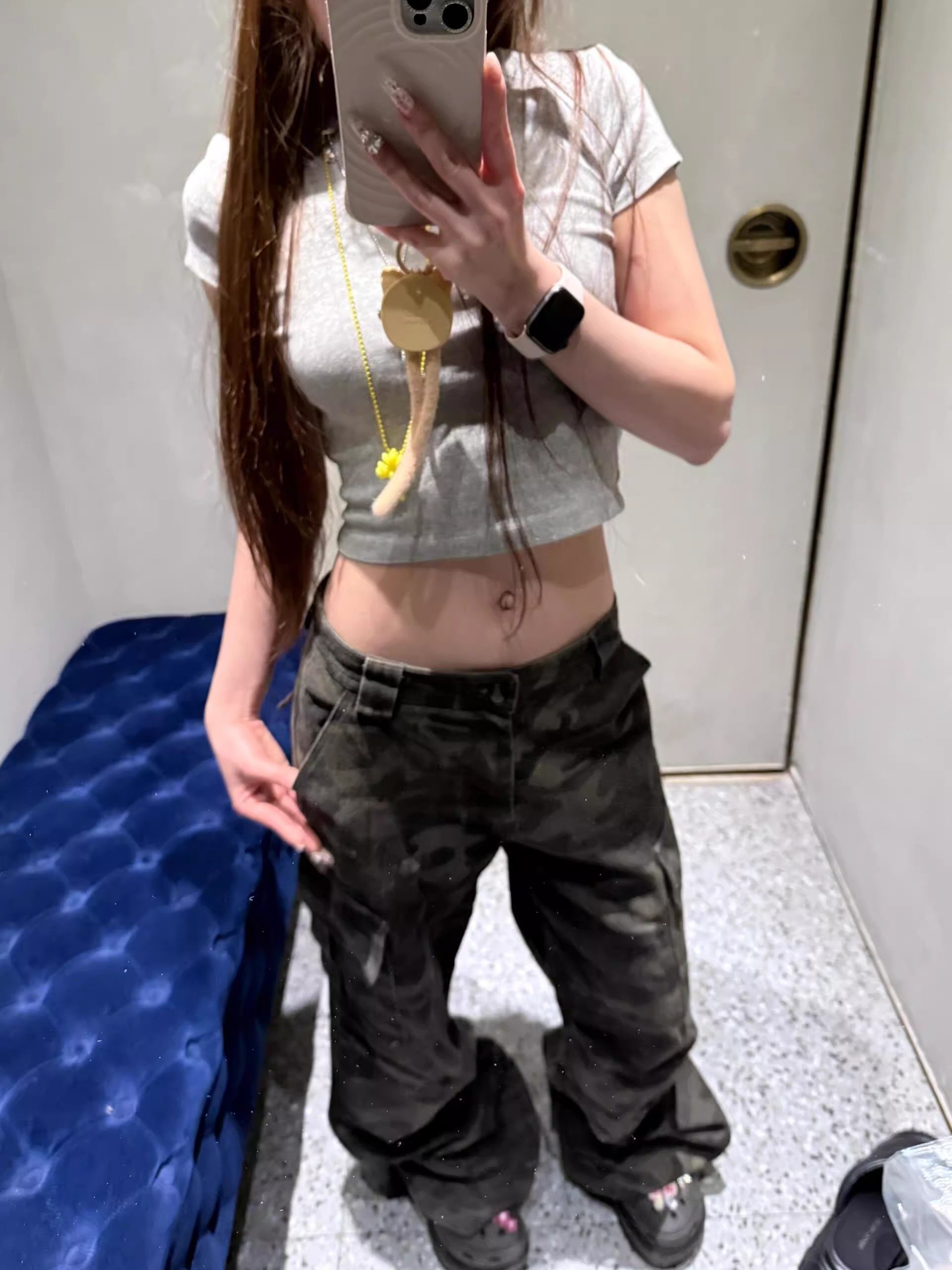 1*1纯棉 高弹力新款夏季短袖短款搭配高腰裤修身显瘦洋气上衣