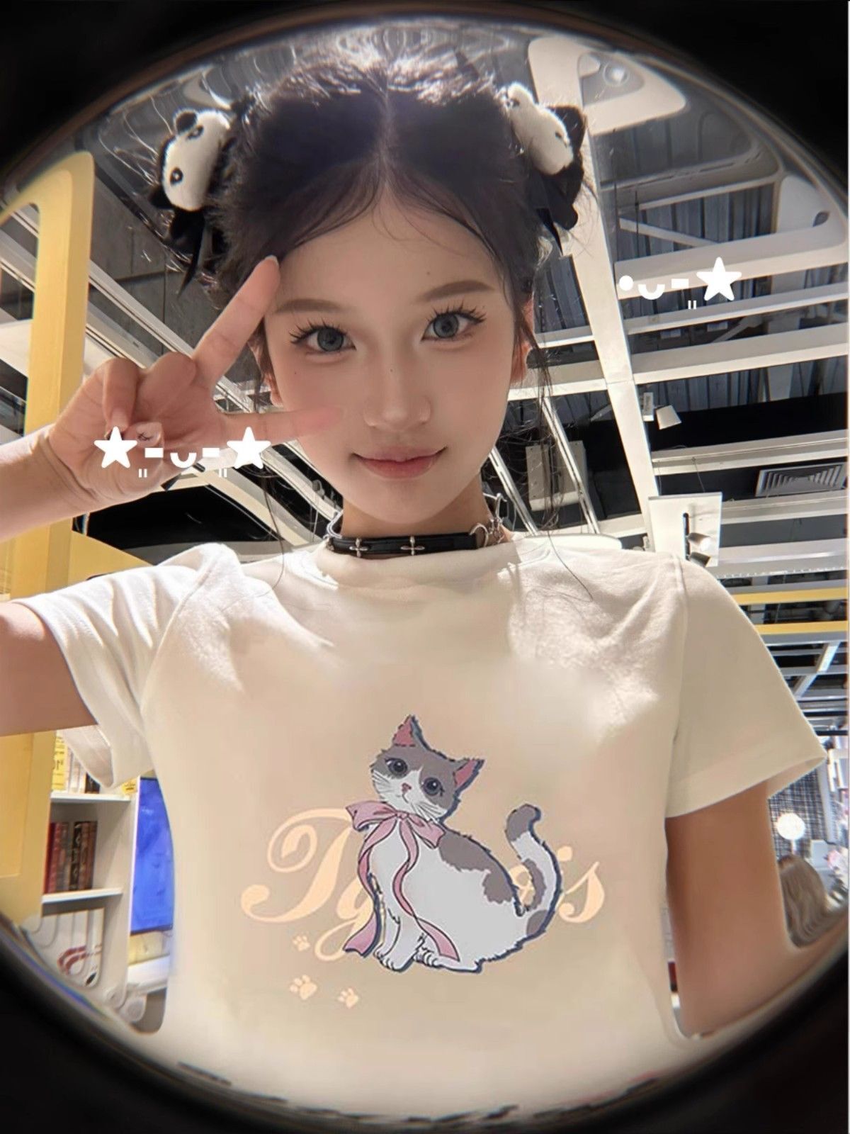 【1*1纯棉 常规款】印花正肩常规短袖 高弹力新款夏季修身显