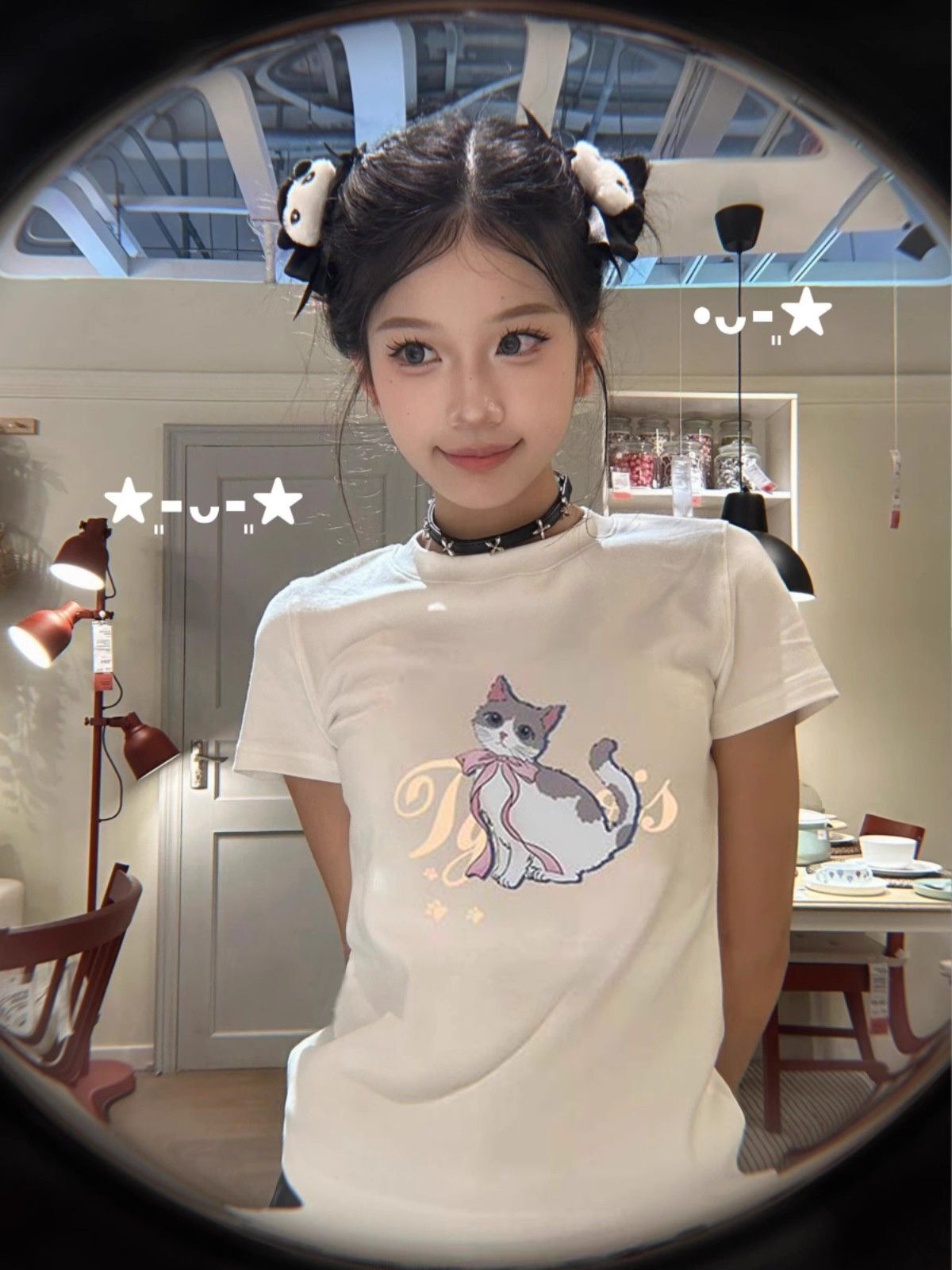 【1*1纯棉 常规款】印花正肩常规短袖 高弹力新款夏季修身显