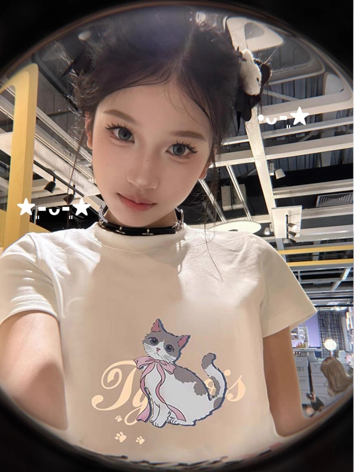 【1*1纯棉 常规款】印花正肩常规短袖 高弹力新款夏季修身显