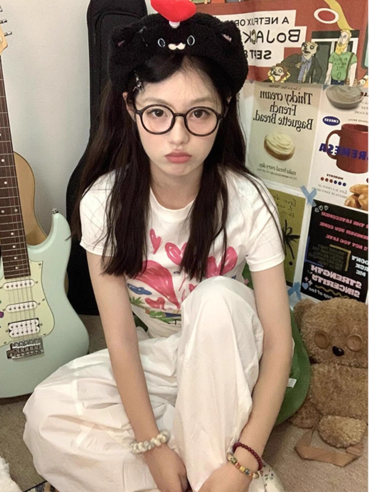 1*1纯棉 高弹力新款夏季短袖短款搭配高腰裤修身显瘦洋气上衣