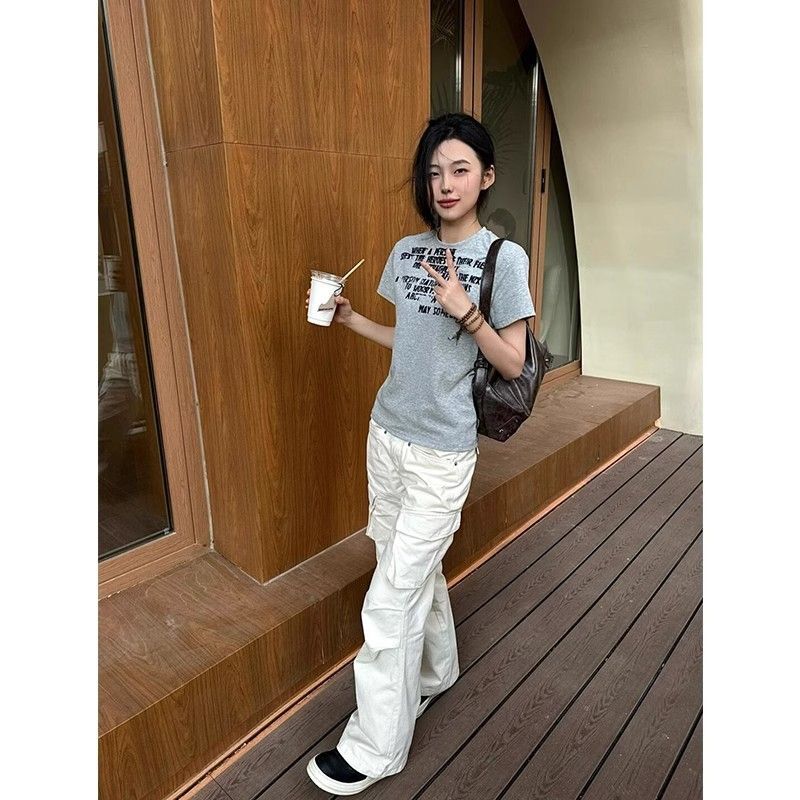 【1*1纯棉 常规款】印花正肩常规短袖 高弹力新款夏季修身显 【1*1纯棉 常规款】印花正肩常规短袖 高弹力新款夏季修身显